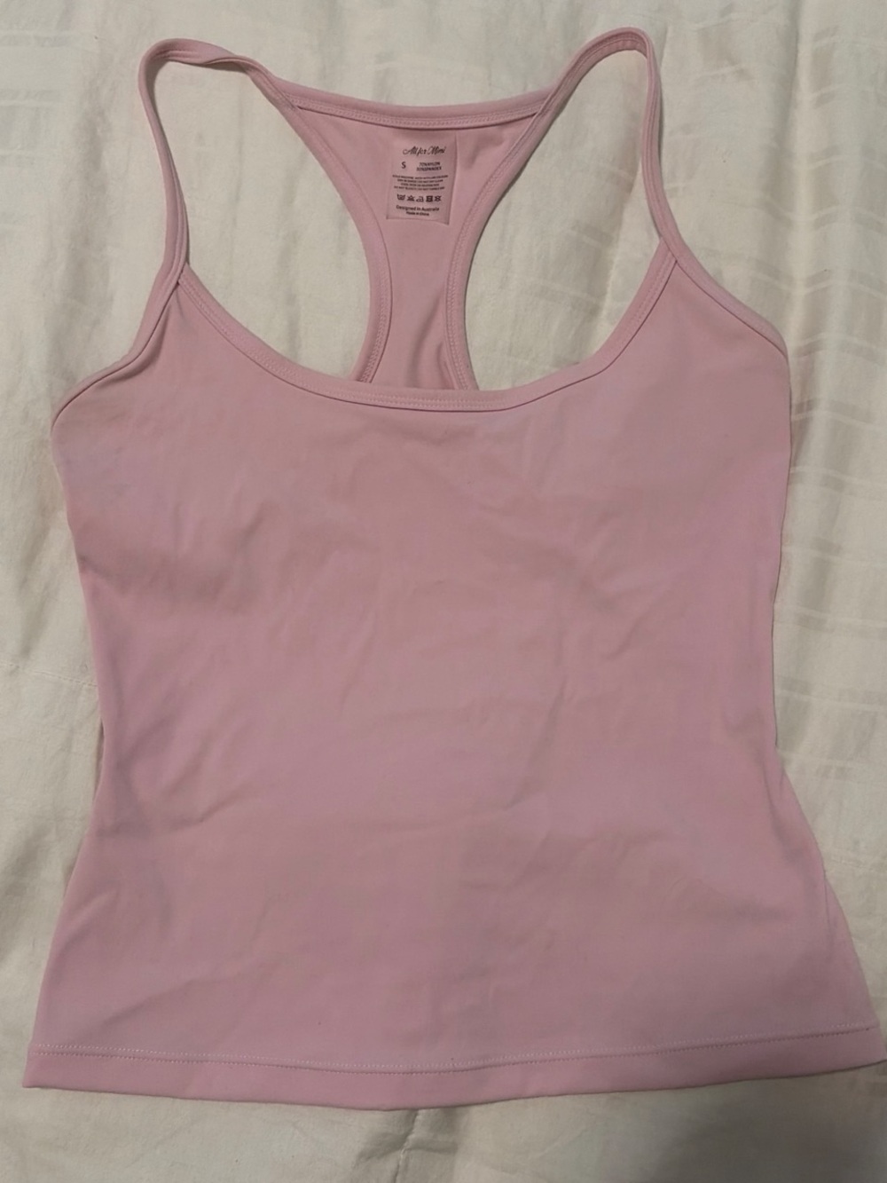 All for Mimi Light Pink Racerback Tank Top - Athletic Women's Top